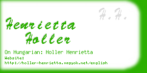 henrietta holler business card